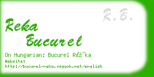 reka bucurel business card